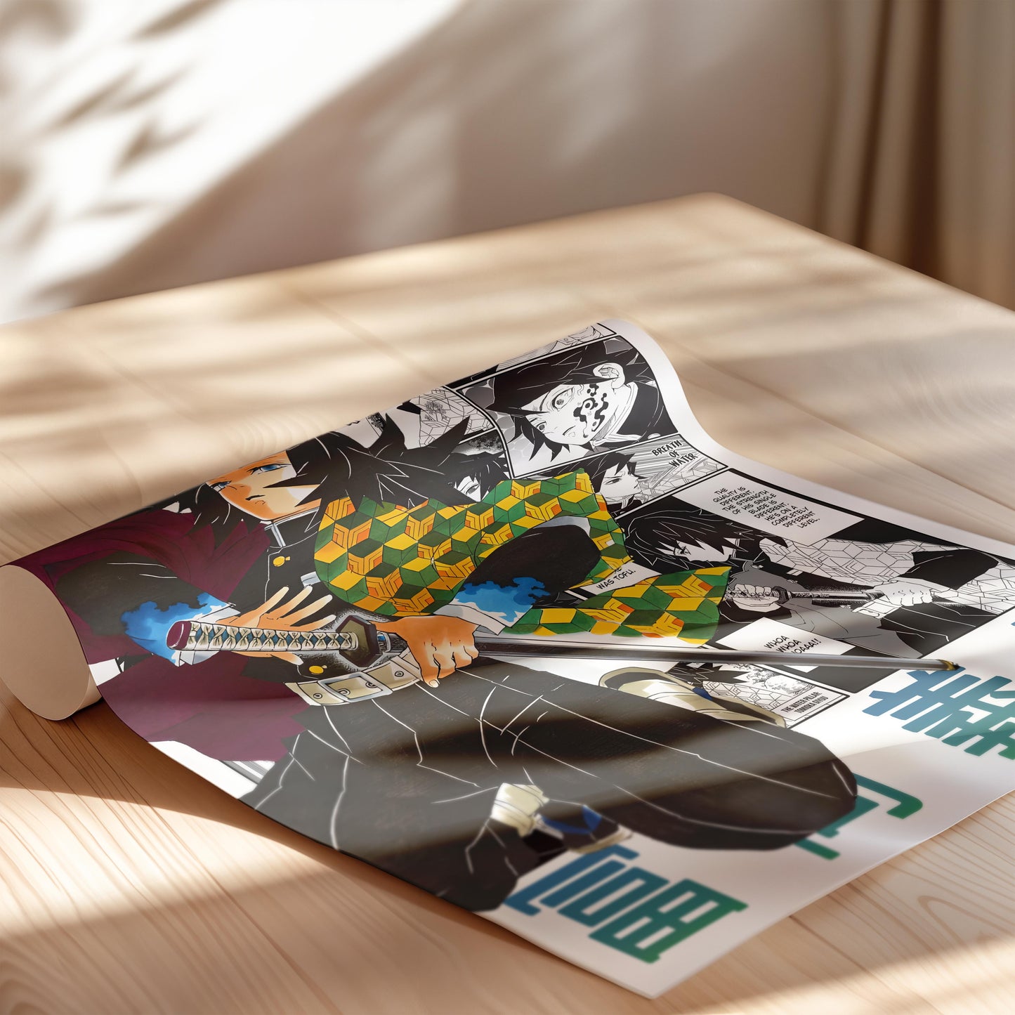 Giyu Tomioka Poster Matte, Demon Slayer - Unframed Vertical Print