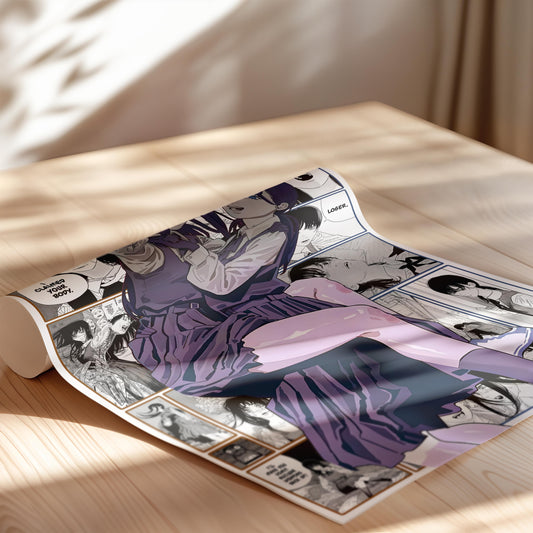 Asa & Yoru Poster Matte, Chainsaw Man - Unframed Vertical Print