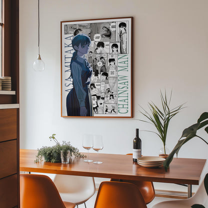 Asa Mitaka Poster Matte, Chainsaw Man - Unframed Vertical Print