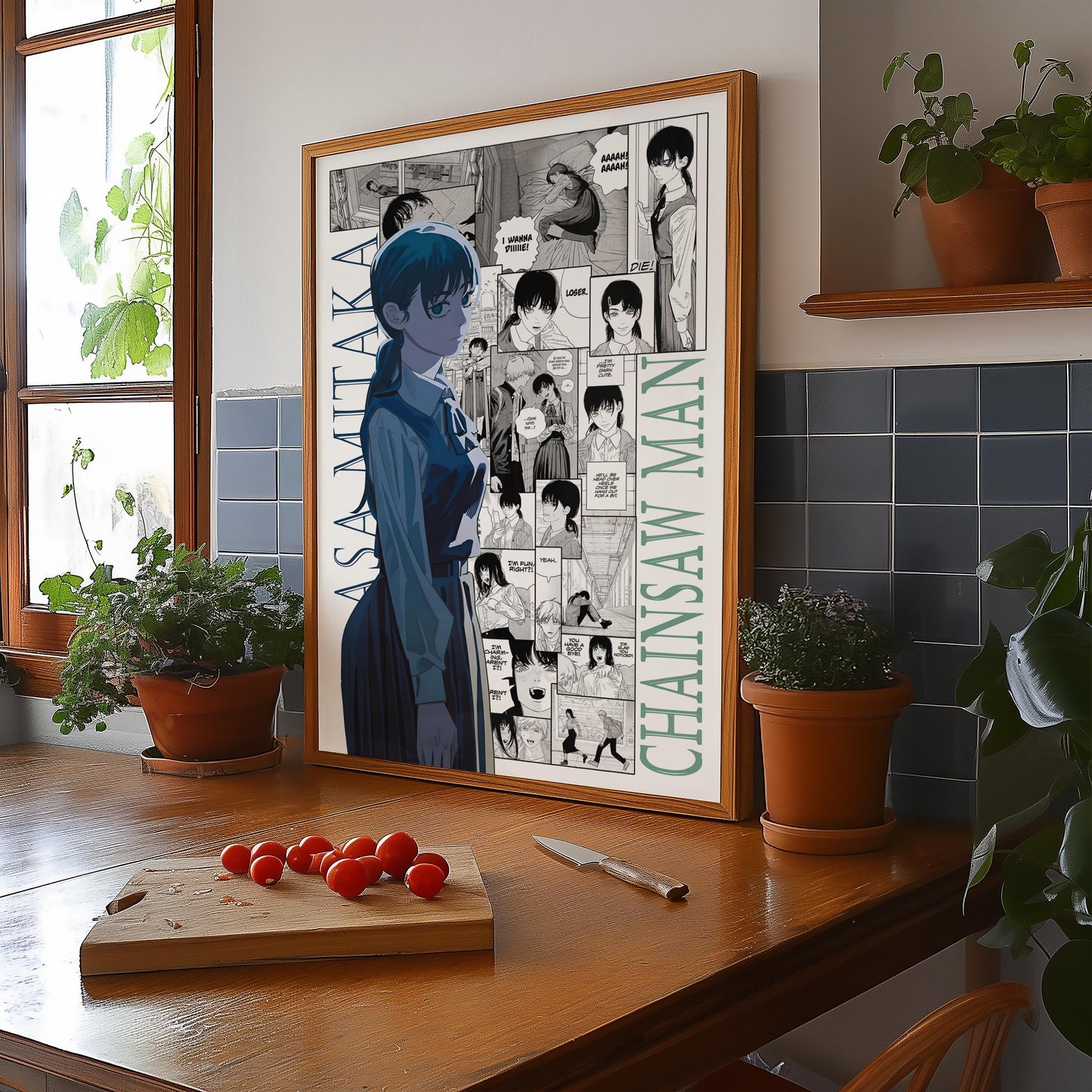 Asa Mitaka Poster Matte, Chainsaw Man - Unframed Vertical Print