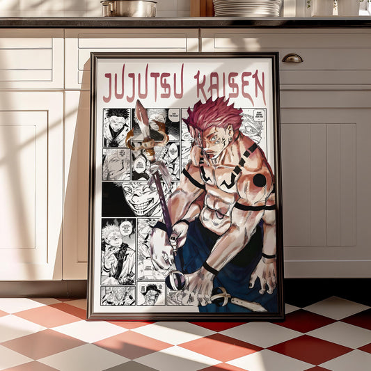 Ryomen Sukuna Poster Matte, Jujutsu Kaisen - Unframed Vertical Print