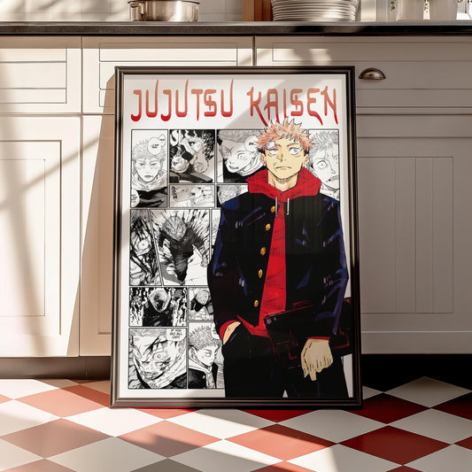 Yuji Itadori Digital Print, Jujutsu Kaisen - Instant Download