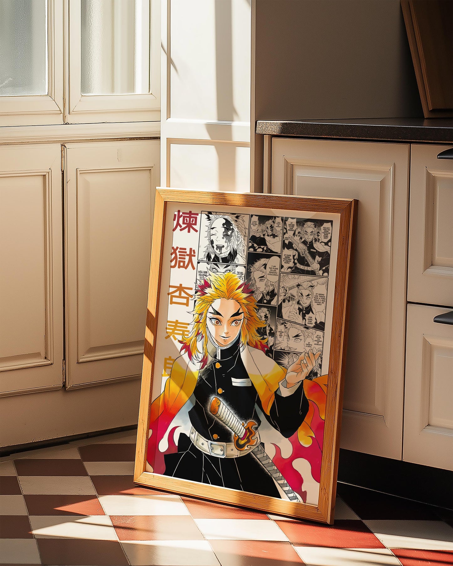 Kyojuro Rengoku Tsugikuni Poster Matte, Demon Slayer - Unframed Vertical Print