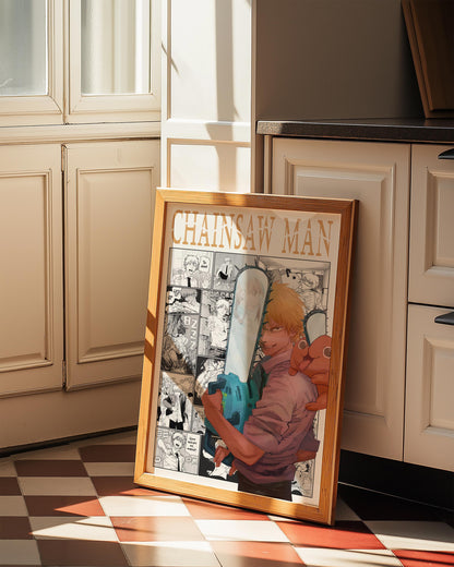 Denji & Pochita Digital Print, Chainsaw Man - Instant Download