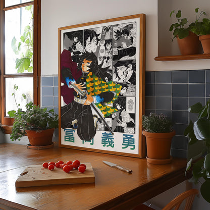 Giyu Tomioka Digital Print, Demon Slayer - Instant Download