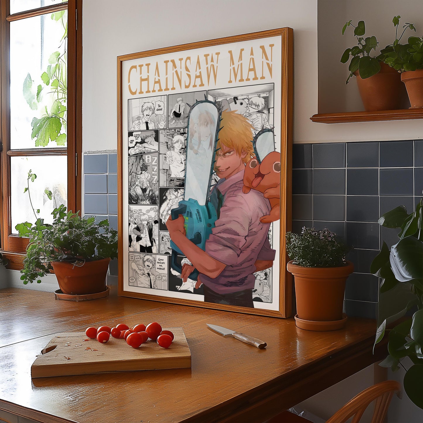 Denji & Pochita Digital Print, Chainsaw Man - Instant Download