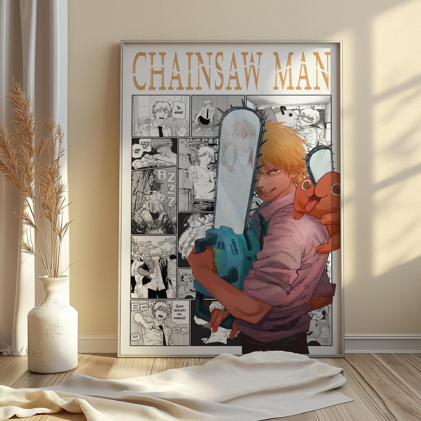 Denji & Pochita Digital Print, Chainsaw Man - Instant Download