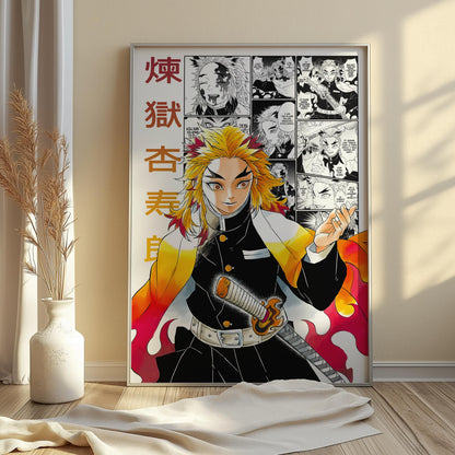 Kyojuro Rengoku Digital Print, Demon Slayer - Instant Download