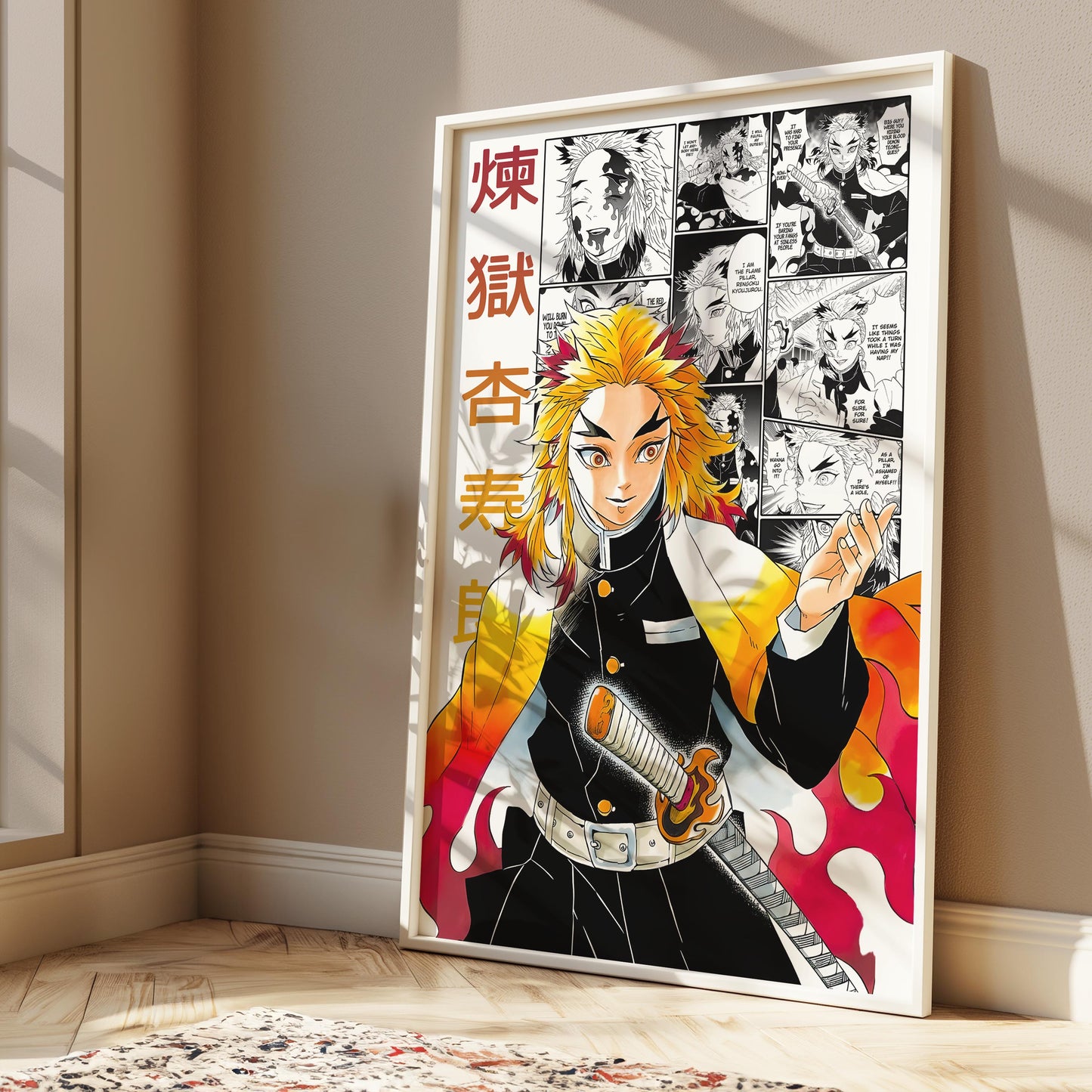 Kyojuro Rengoku Tsugikuni Poster Matte, Demon Slayer - Unframed Vertical Print
